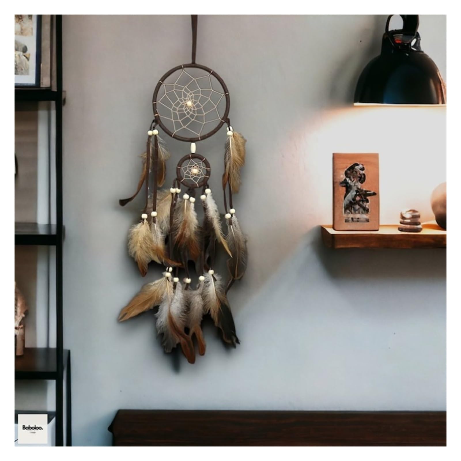 Dream Catcher Dream Catcher with Feathers Wall Hanging Bedroom Accessories Wind Chime(Color1)