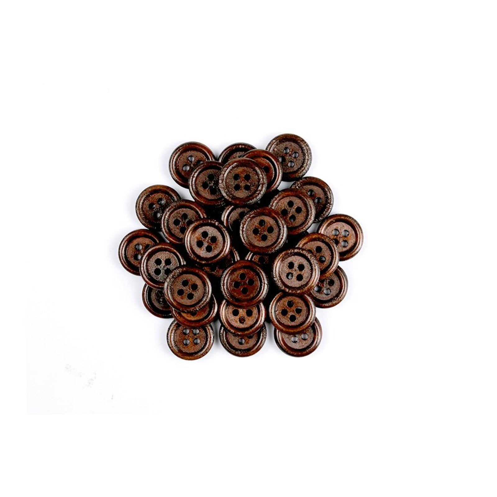 40 Bottoni Rotondi A 2 Fori Con Farfalle E Fiori Dipinti Scrapbooki - Foto 2