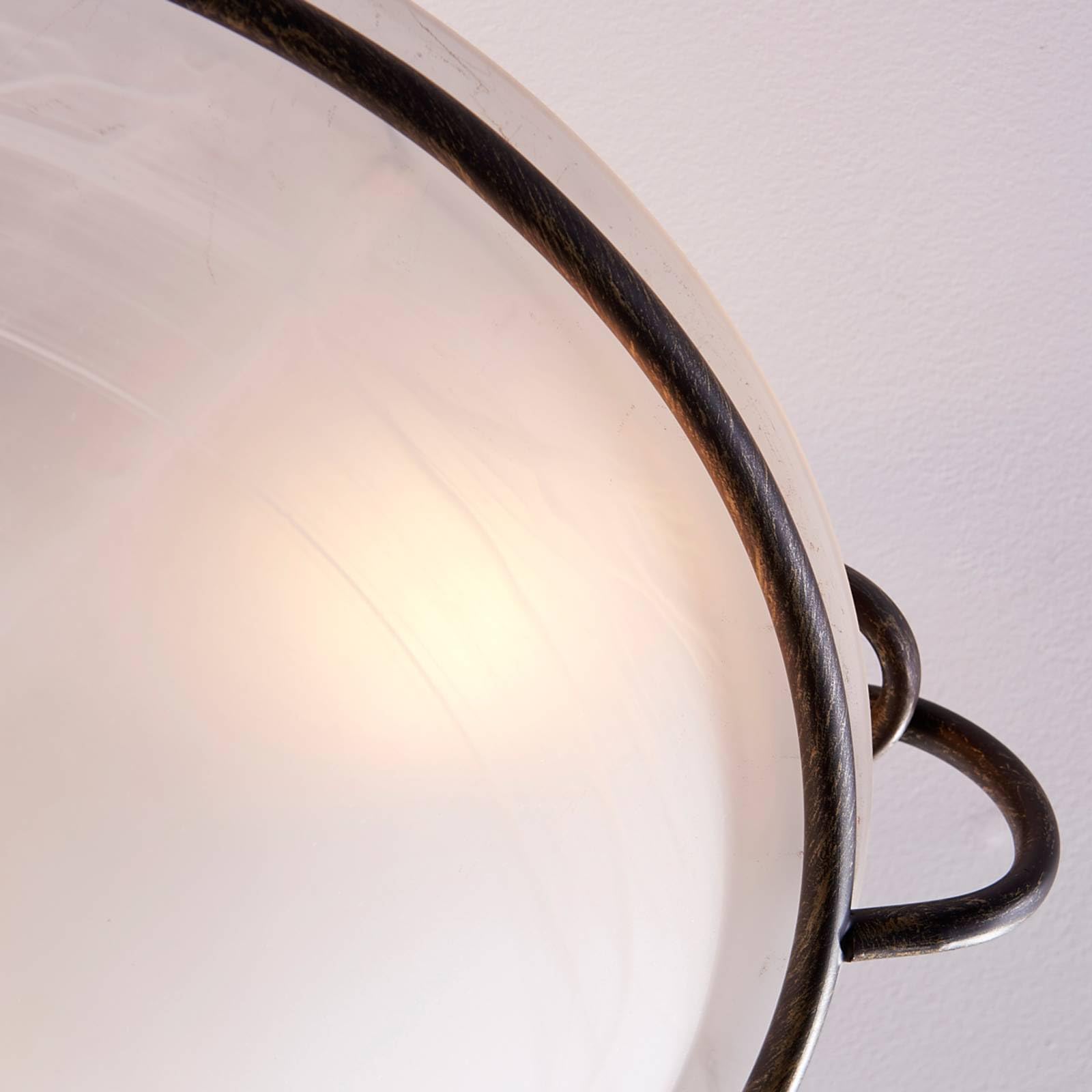 Lindby Deckenlampe Rando (Landhaus, Vintage Rustikal) in Alu aus Metall (3 flammig E27) - Deckenleuchte Lampe Wohnzimmerleuchte
