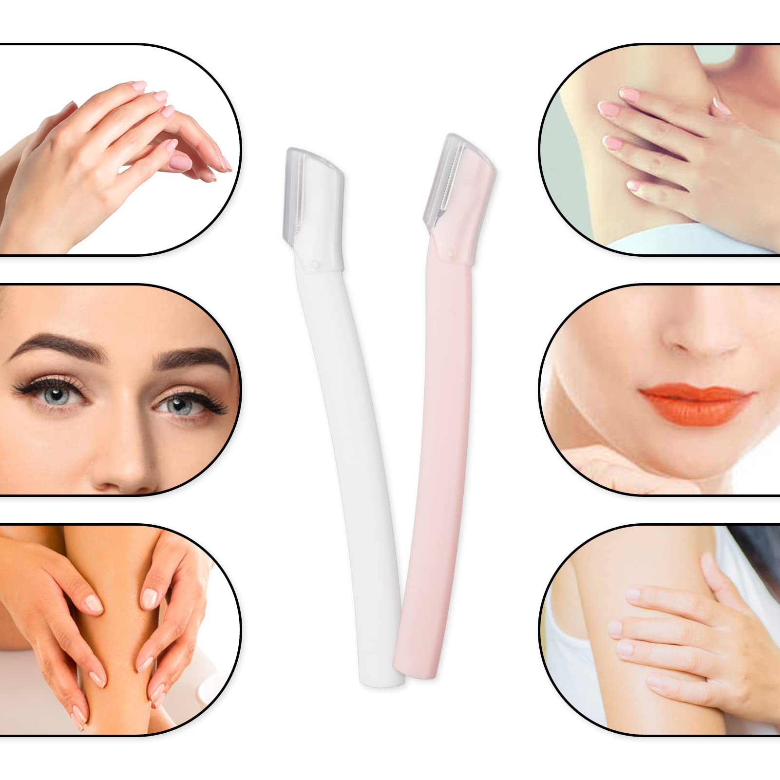 Kitsch Dermaplaning Tool - Face Razors For Women And Men, Eyebrow Trimmer And Face Shaver Facial Hair Removal Facial Razors Women Men Dermaplane Razor 12pc Terracot