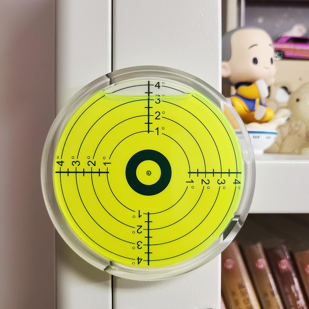 Bullseye - Indicador magnético circular redondo de nivel de burbuja para autocaravana, gran espíritu, camper, ojo de toro, maquinista de precisión, poste magnético, herramienta de