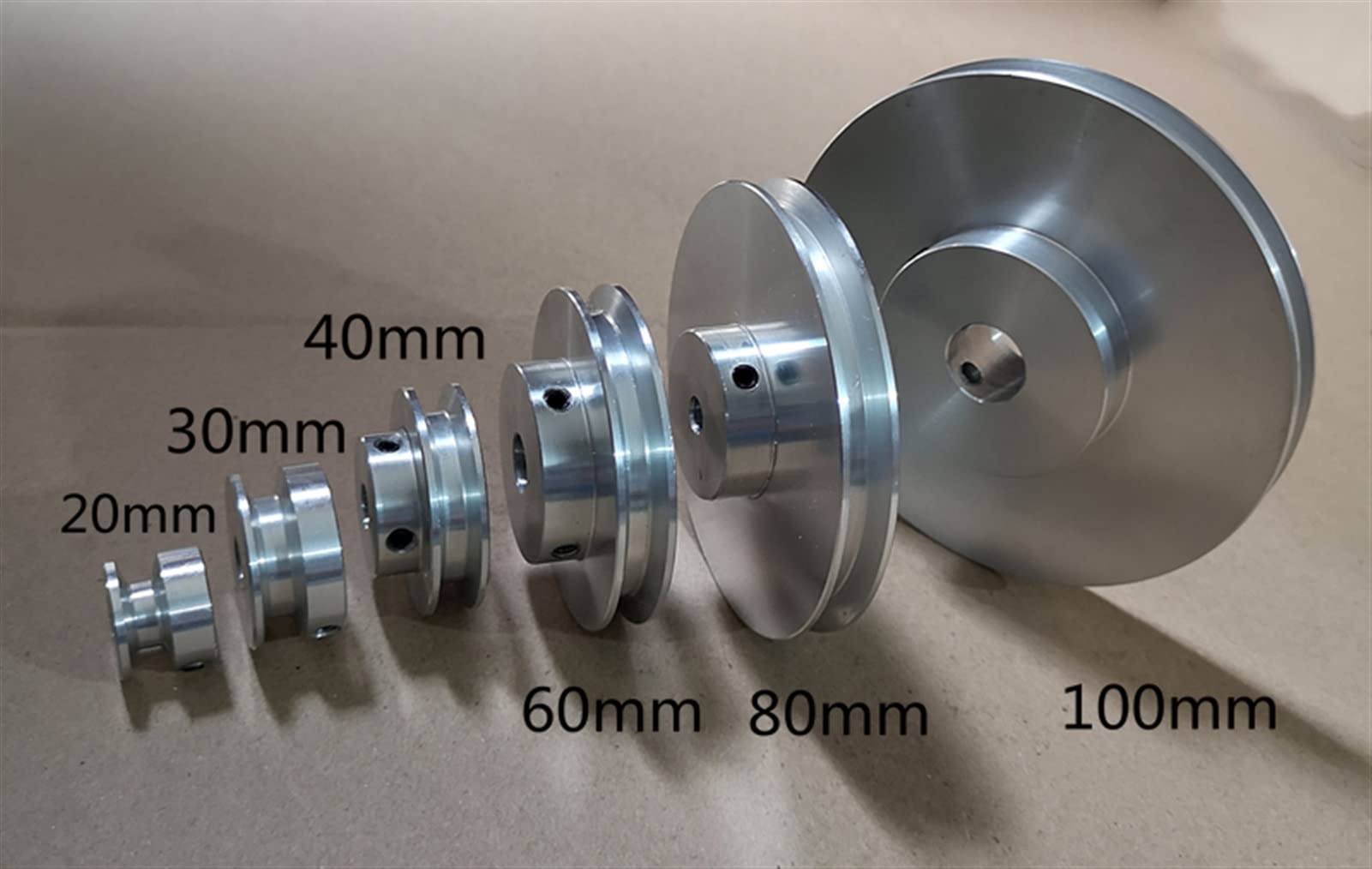 Polea de distribución Aleación de Aluminio Polea de Ranura única Eje Motor Polea Modelo Rueda de transmisión, antioxidante y anticorrosión