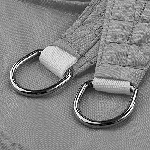Voile de soleil imperméable extérieur rectangle gris protection UV auvent été - 6