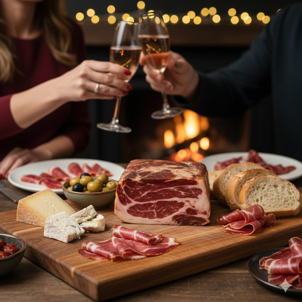 Everyday Products Taco de Jamón Serrano DUROC Gran Reserva 800g - Curación Lenta 18 Meses - Centro de Jamón Deshuesado Pulido y Envasado al Vacío - Ideal para Tapas, Regalo Gourmet y Corte a Cuchillo
