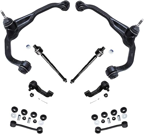 Miniatura 1352 de Detroit Axle - Kit de brazos de control de extremo delantero RWD para Dodge Ram 03-06 2500 3500, 2 brazos de control superior con rótula 2 varillas