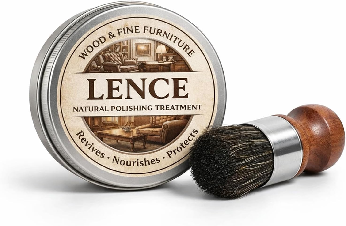 Lence Furniture Balm - Lens Magic Stuff For Wood Scratch Repair Formula - Application for Furniture & Wood Grain Touch-Ups, Prevent Cracking, Enhances Texture