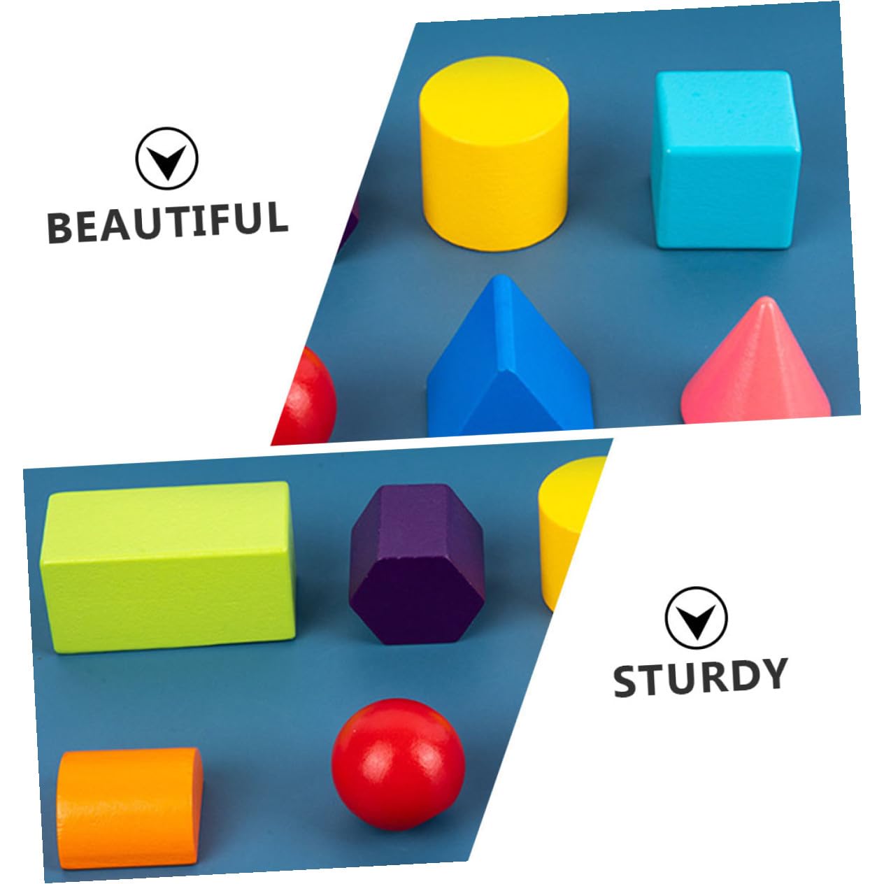 Giocattolo Educativo Blocchi Specchio in Legno e Vetro per Ragazzo Ragazza, Stimola Pensiero Spaziale Geometrico e Creatività, Regalo per Compleanno o Festa