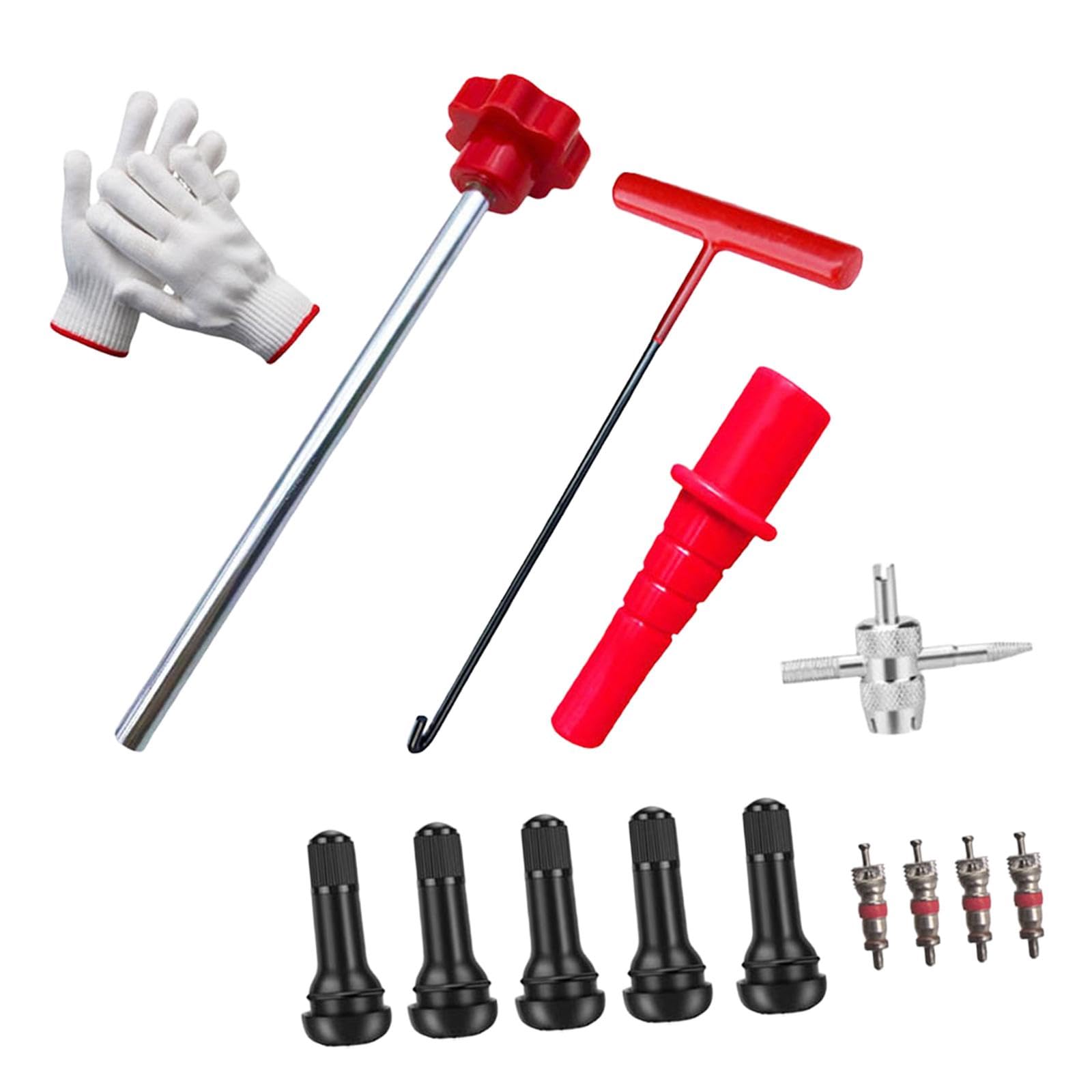Qianly Quick Change Reifenventil Werkzeugset Ventilkern Reparaturwerkzeug Reifenventil Austauschhilfe Ventileinsatz Montagewerkzeug Metall Gummi für Hobbymec, Style E