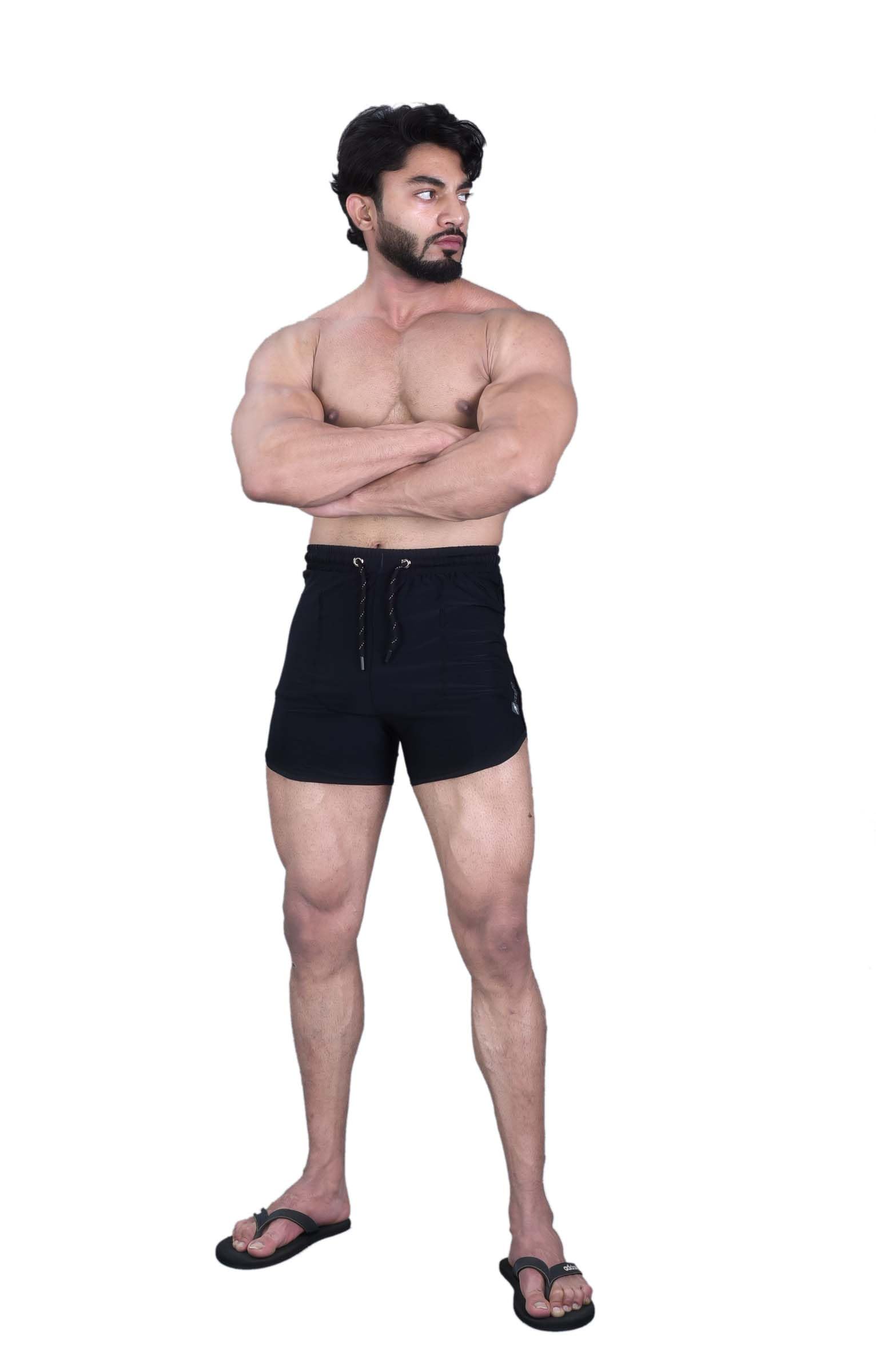 Men's Black Swim mesh Shorts-image-2