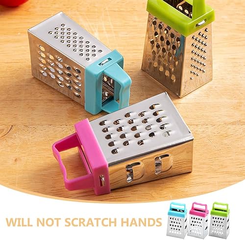 Miniatura 8 de Kichvoe Juego de 6 mini ralladores de queso, de acero inoxidable, 4 en 1, para ajo, jengibre, verduras, mango ergonómico, apto para lavavajillas,
