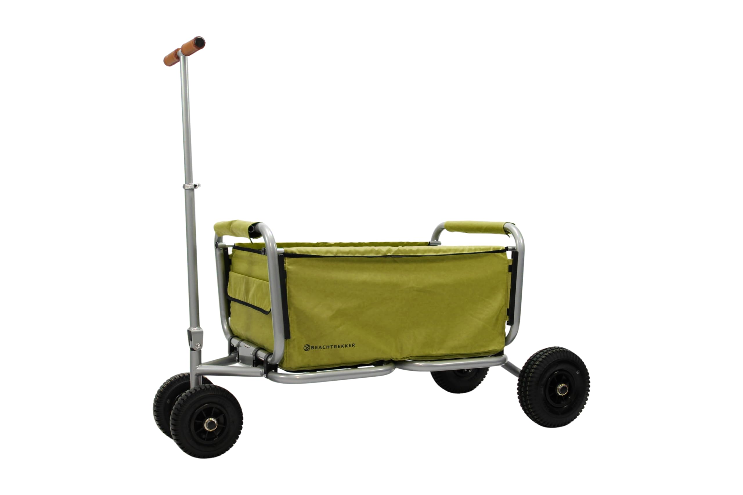 Beachtrekker Life Faltbarer Bollerwagen + Feststellbremse, klappbarer Handwagen (Luftreifen, Oliv)