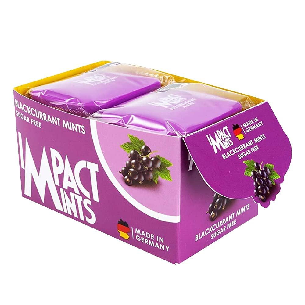 "IMPACTMINTS" Sugar Free Black Currant Mints, 6 x 14 g (Buy 5 Get 1 Free)