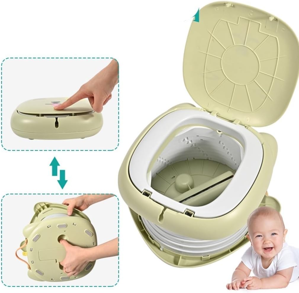 Collapsible Toilet, Toddler Travel Portable Potty, Toddler Training Seat with Carrying Handle, Girls and Boys Portable Potty