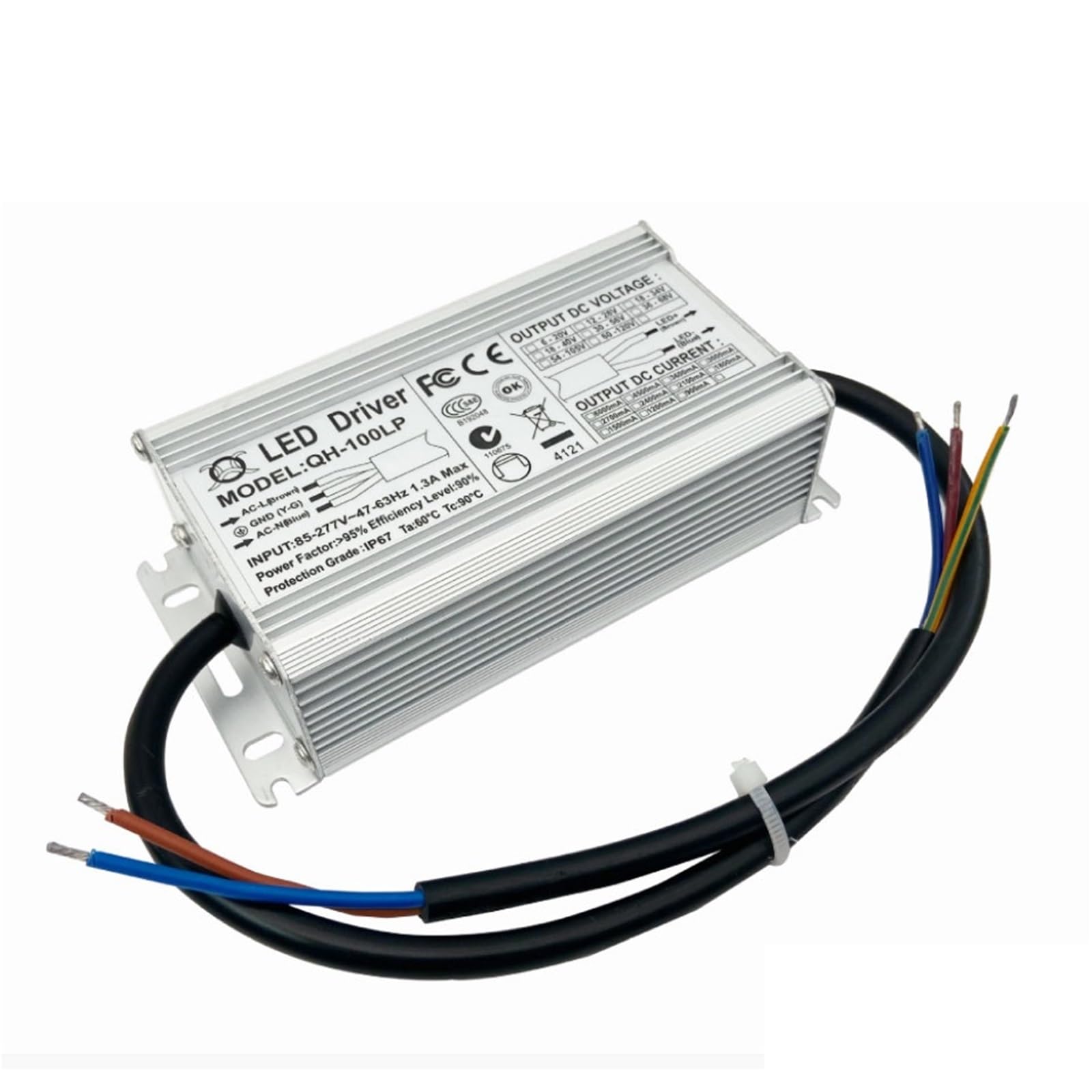 Driver LED 100W 900MA, 1500MA, 3000MA, 3600MA, corriente constante, alimentación exterior impermeable, transformadores de iluminación para LED 100W(DC54-90V 900mA)