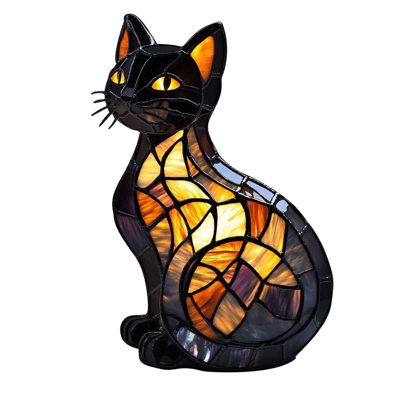 Amazon.co.jp: 猫ランプステンドグラス、犬ランプ、動物シリーズアート