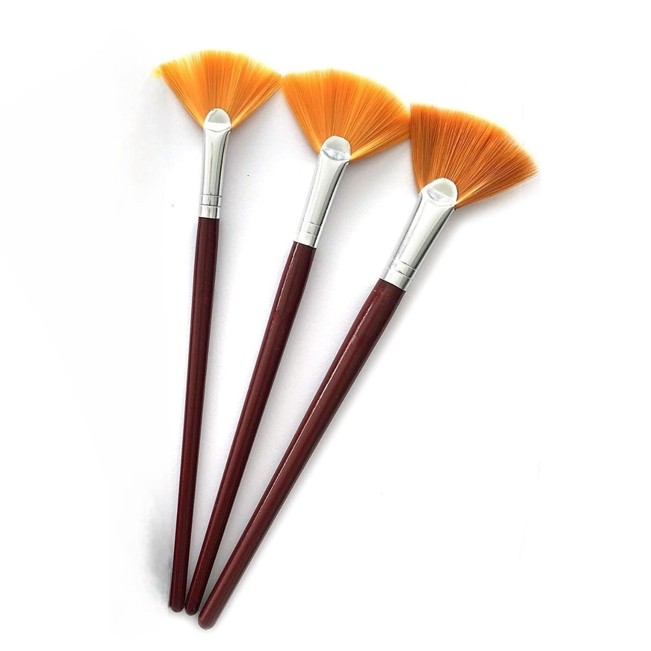 KRYTONE�Synthetic Fan Brushes for Painting Art Craft (Fan Size- 2, 6, 10)[Set of 3, Multicolour] (Model 2)-image-37