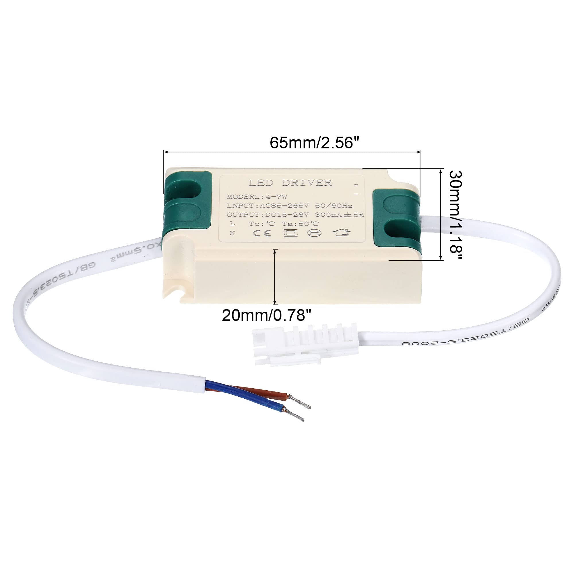 PATIKIL LED-Treiber 4-7W, 300mA – Konstantstrom-Transformer Für LED-Beleuchtung