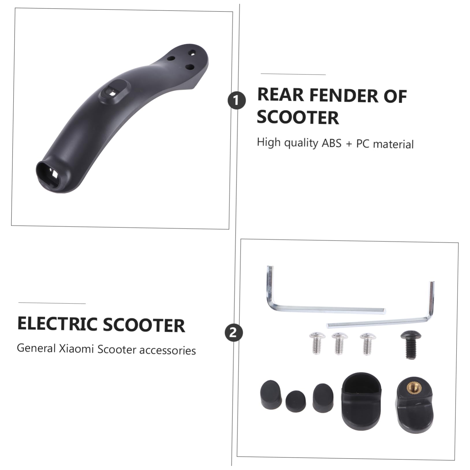 Toyvian Parafanghi Posteriori per Monopattini Elettrici Accessorio Ricambio Resistente per Protezione e Installazione Facile Design Rinforzato Compatibile Altri