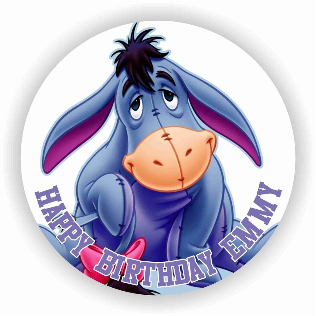 Birthday BazaarEeyore Cake Topper : 7.5" Rice Paper