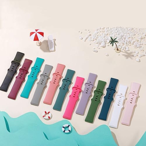 Miniatura 7 de GEAK Paquete de 15 correas compatibles con Fitbit Versa 4Versa 3Fitbit SenseSense 2, correa de repuesto suave impermeable para reloj deportivo