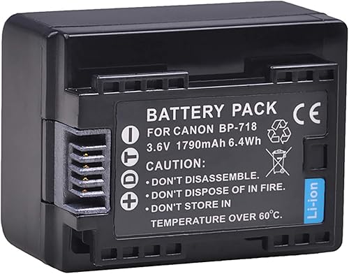 Paquete de baterías para videocámara Canon VIXIA HF R300 R400 R500 HD