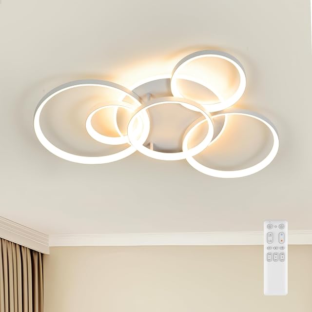 plafoniera led soffitto dimmerabile 3000K-6000K,lampadario led 75W 86*60cm | lampadario soggiorno, Plafoniera LED Soffitto, Lampadario Dimmerabile per Soggiorno Camera da Letto Sala da Pranzo