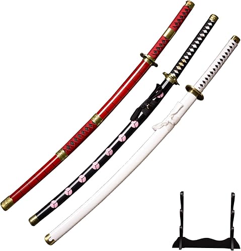 Sword fort Sword Zoro's - Espada de 3 piezas, hecha a mano, katana japonesa anime cosplay, espadas de anime Roronoa Zoro, Kitetsu, Shusui, Wado