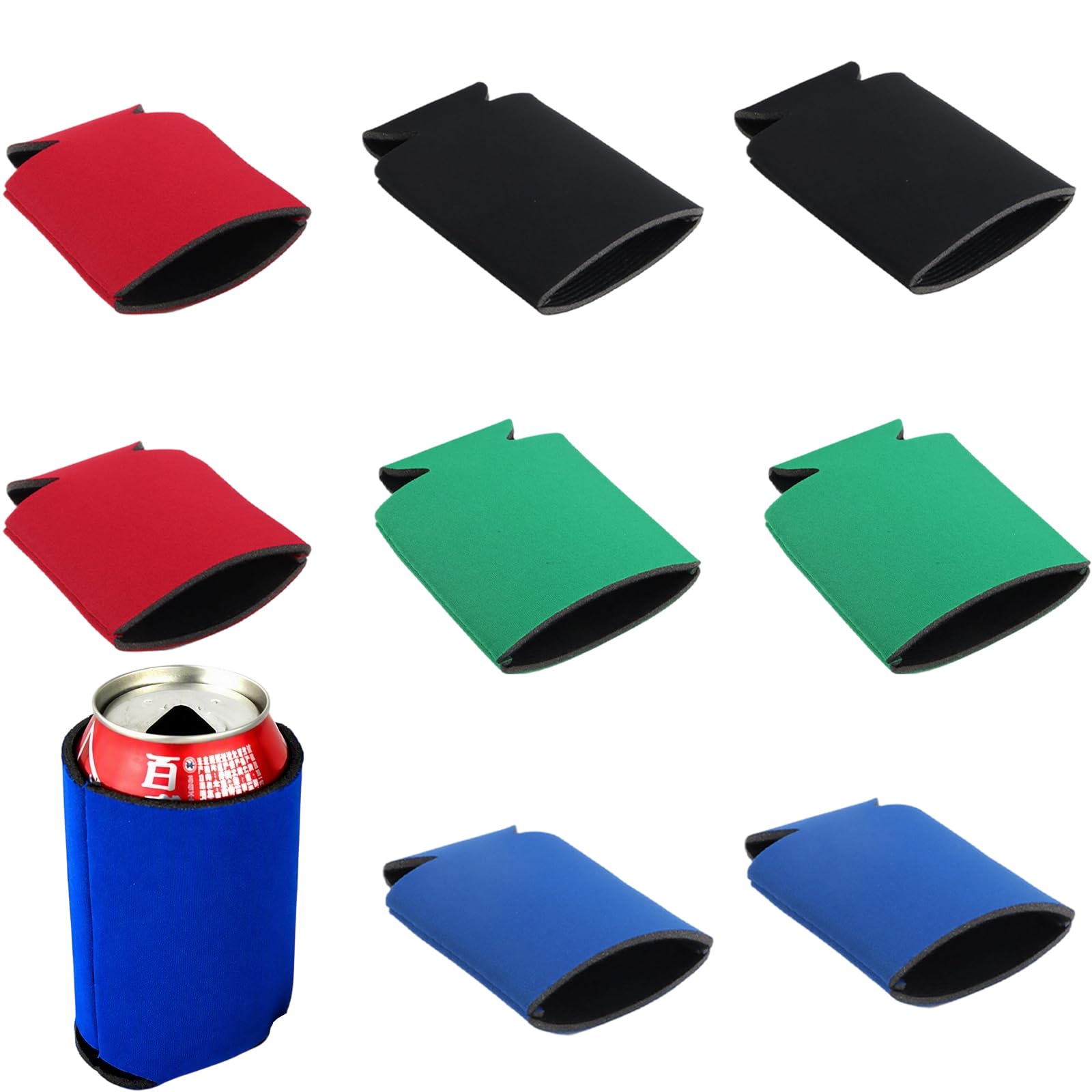 Elovara 8 PCS Can Cooler Sleeves,Beer Can Coolers and Stubby Holders