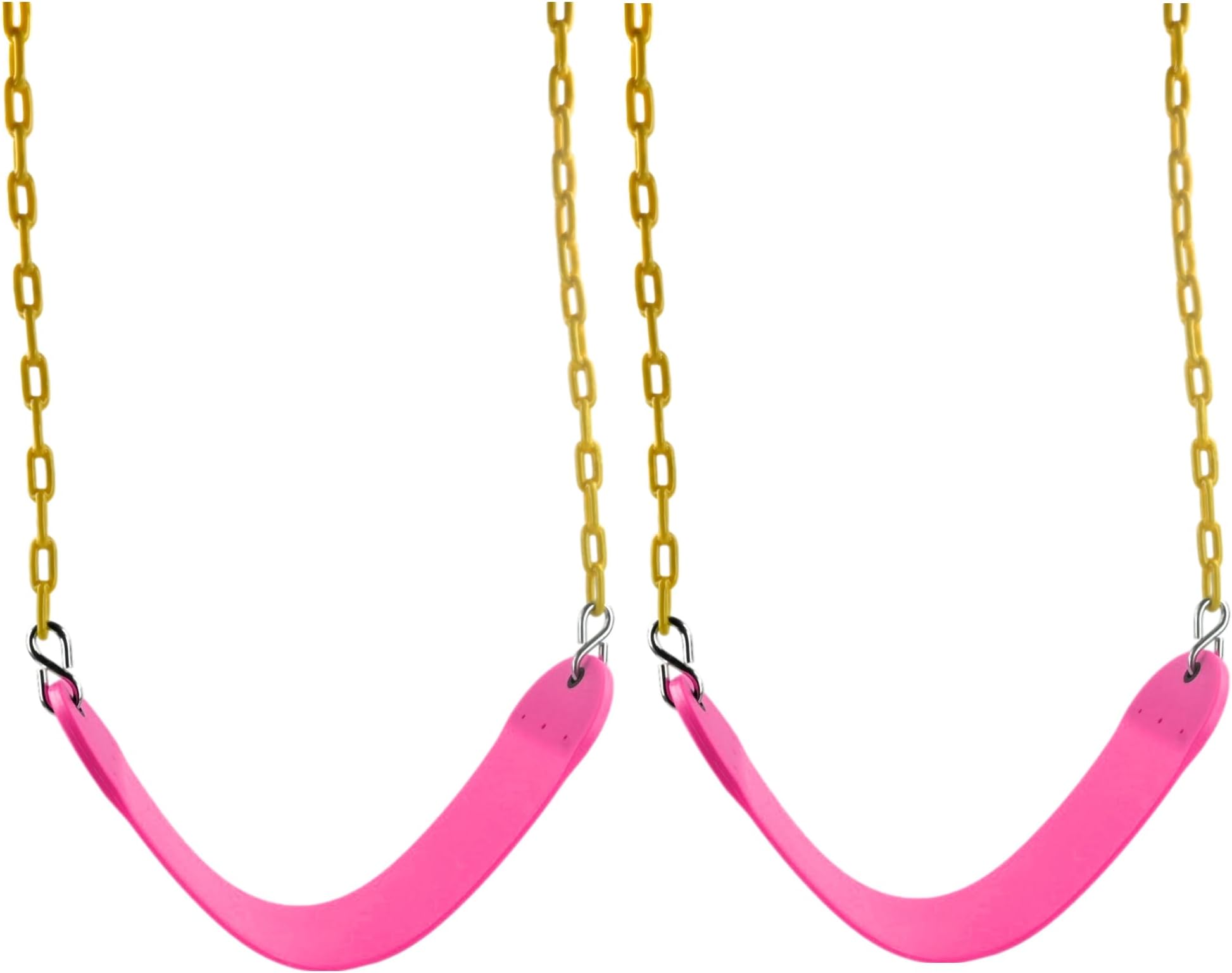2 Pack Belt Swing Seat with Coated Chains (Pink)