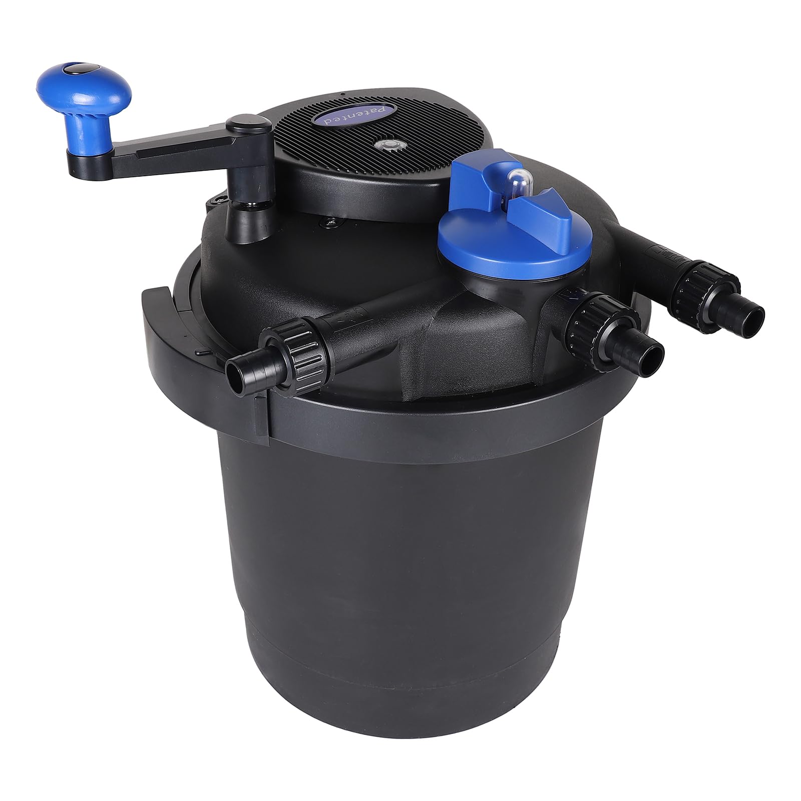CPROSP Filtro de Estanque a Presión con UV-C 11W | 6.000 L/h | Agua Cristalina sin Químicos | Limpieza con Manivela | IP44 | Cable 3m