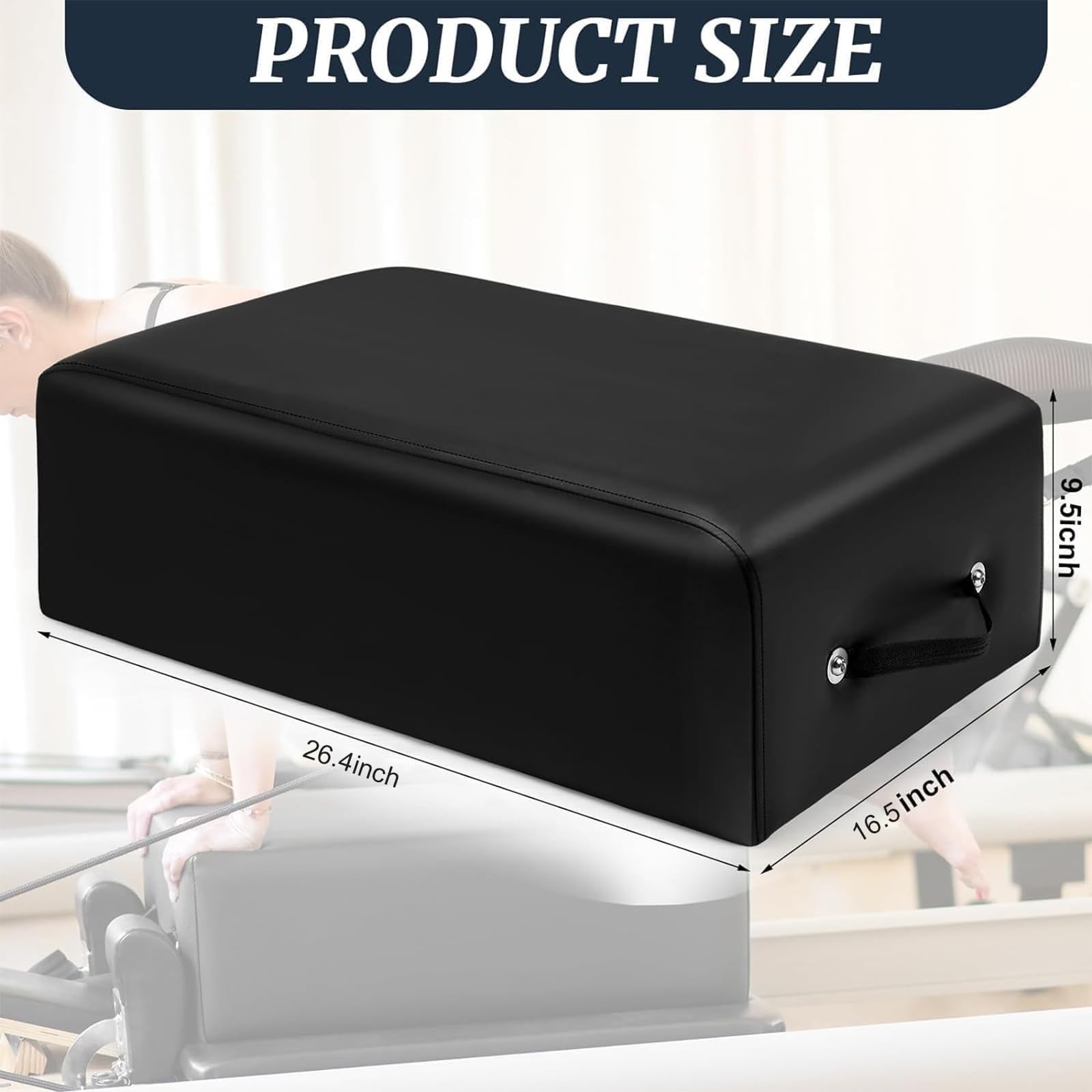 001, Pilates Sitting Box, Pilates Box para Reformer, Pilates Reformer Box para Ejercicios Que Mejoran El Rango De Movimiento Y La Flexibilidad, Se Puede Usar De Forma Independiente