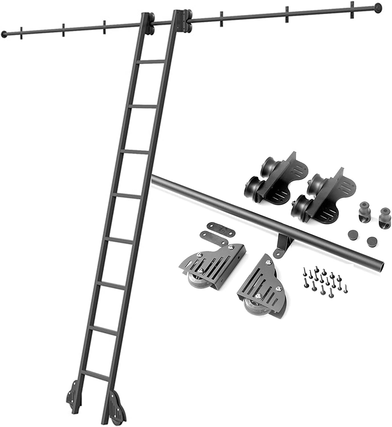 Escalera corrediza juego completo de rieles colgantes de 500 cm