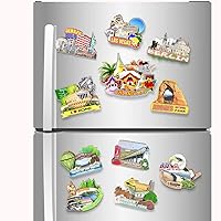 Vista 4 de Chiang Mai Tailandia imán de nevera de madera 3D monumentos de viaje coleccionables recuerdos decoración hecha a mano - 2