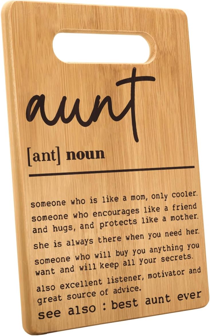 MY-ALVVAYS Aunt Gifts from Niece Nephew, Birthday Gifts for Aunt Cutting Board, Gift for Aunt from Niece, Best Aunt Ever Gifts Mother’s Day Gifts for New Aunt Aunty Auntie Great Aunt Christmas Gifts