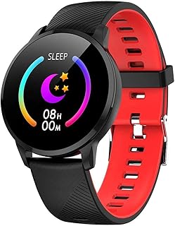 Fitness Tracker - Reloj Inteligente Deportivo con Pantalla a Color y monitorización del Ritmo cardíaco Social Push Reloj de Silicona Impermeable con Bluetooth - Android e iOS Amarillo Uptodate