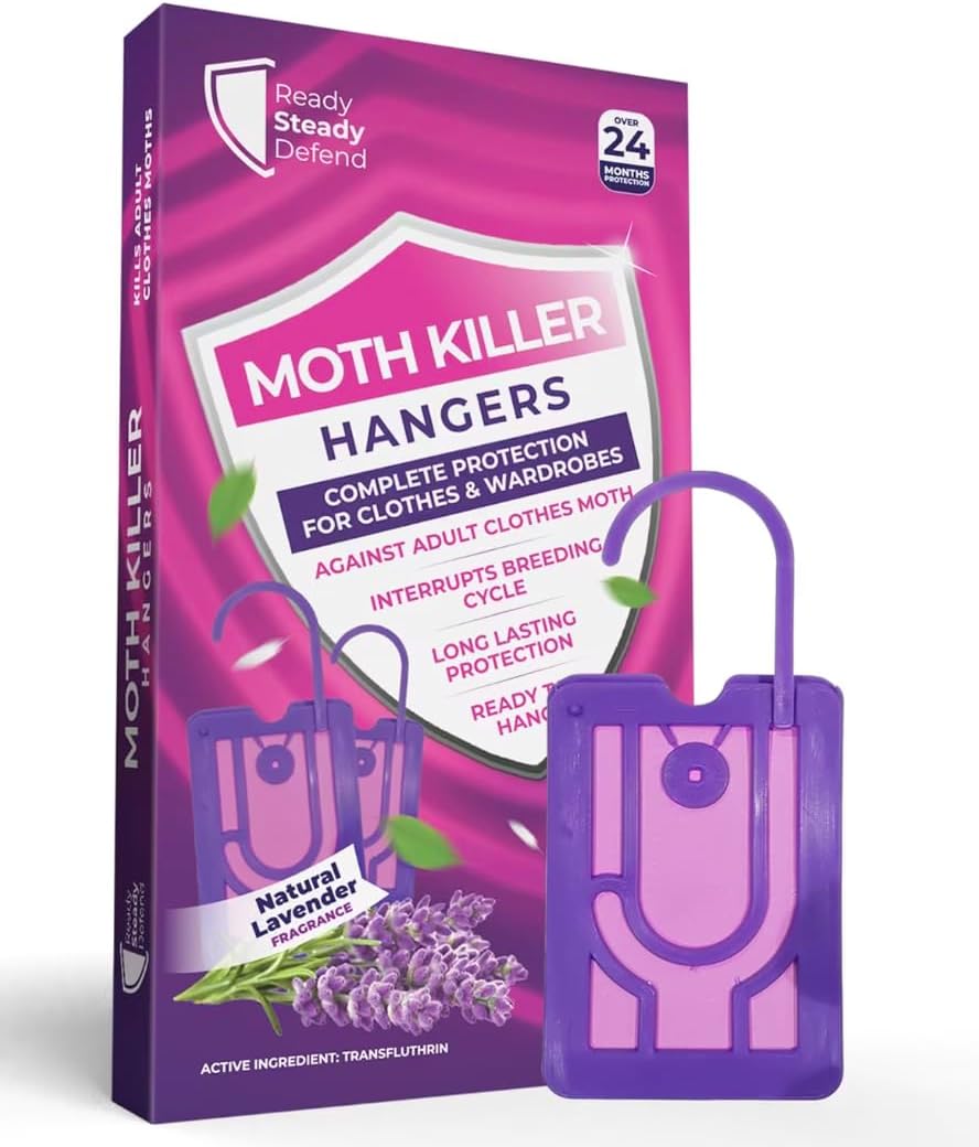 9 x Moth Killer Hangers for Wardrobes Moth Repellent Hangers Protect