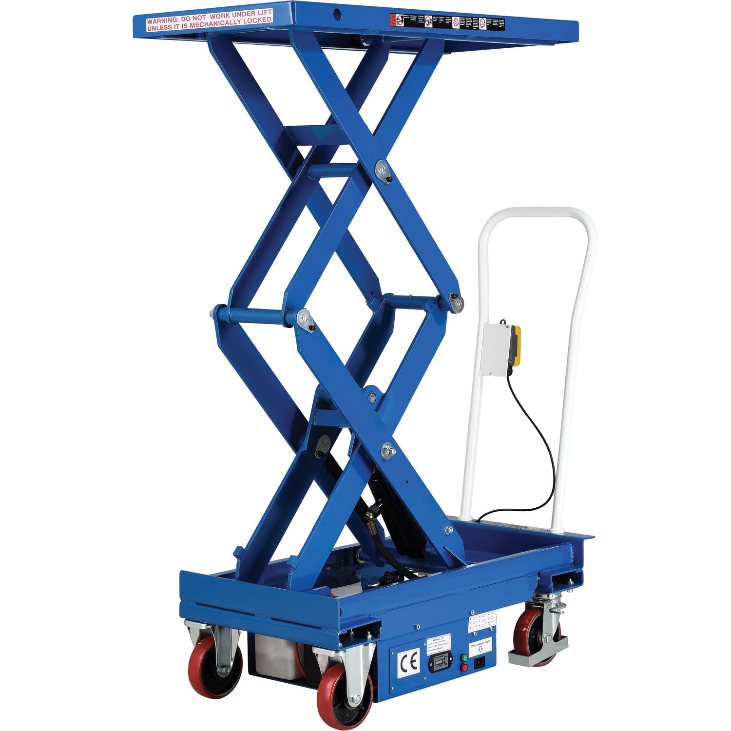 Global Industrial Battery Powered Mobile Scissor Lift Table, 40