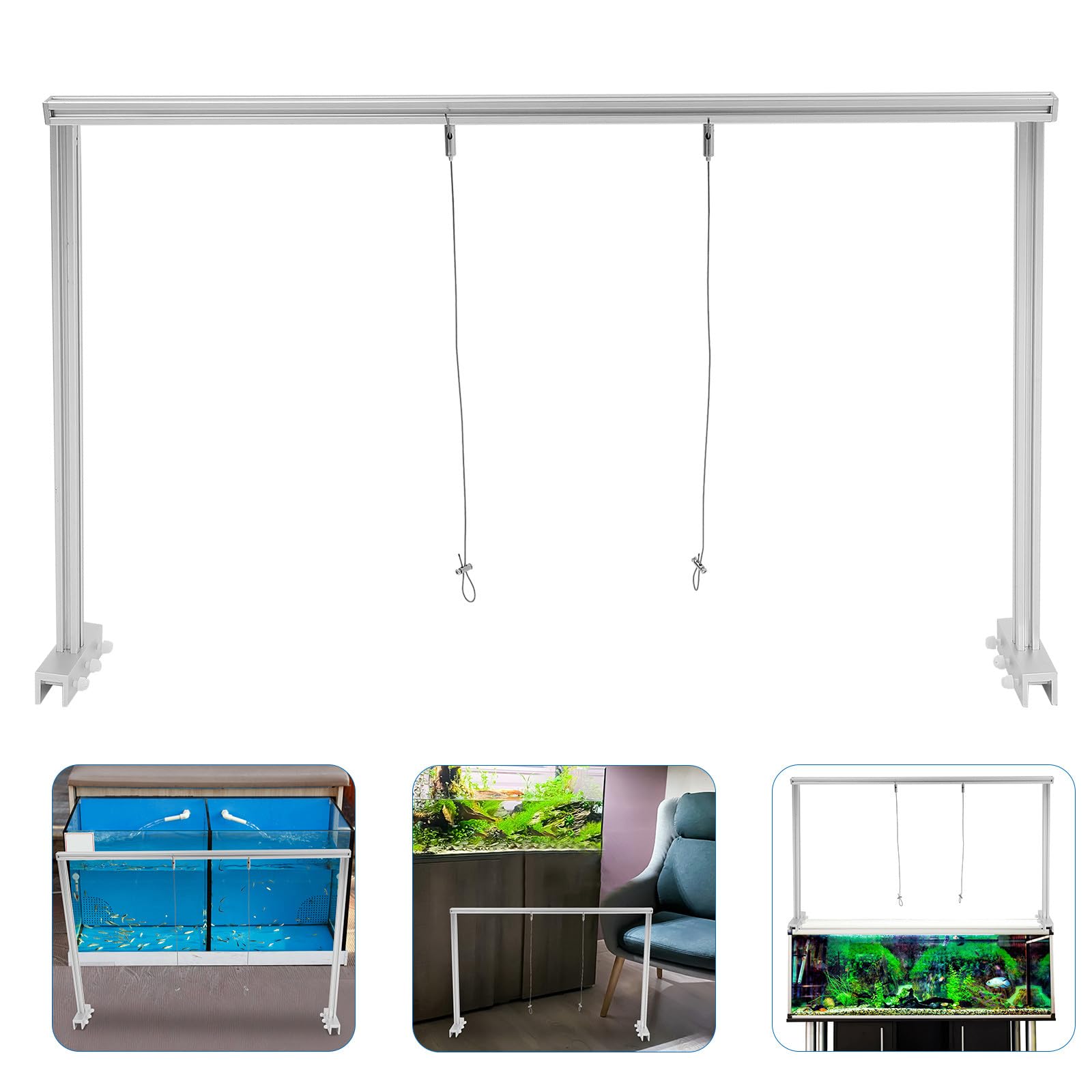 FRCOLOR Aquarium Hängehalterung aus Aluminiumlegierung Verstellbares Lichtgestell für Aquarienlampen Stabile Halterung für Süßwasser Aquarium Becken 1 Satz
