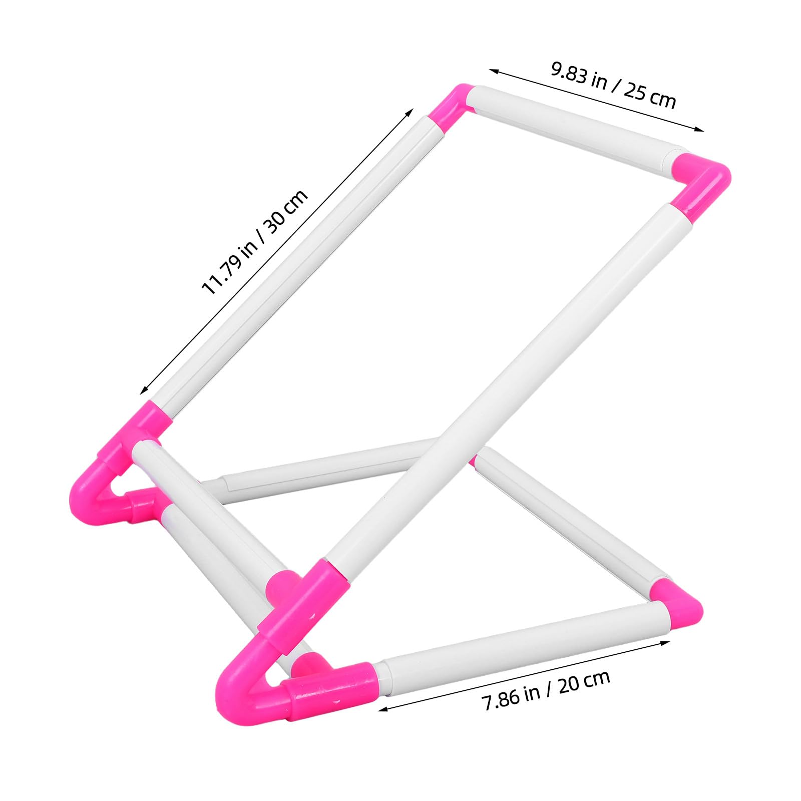 Operitacx Supporto per Ricamo a Punto Croce in Pvc Bianco Telaio Stabile e Facile da Smontare per Progetti DIY e Uso da Tavolo