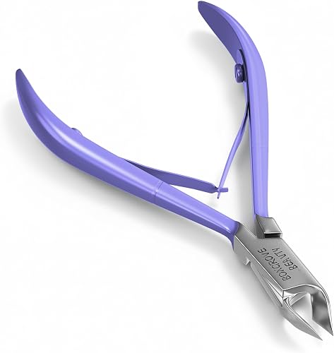 Professional Cuticle Cutter Stainless Steel Cuticle Nippers with Sharp Blades and Double Spring Cuticle Clippers - Nail Cuticle Trimmer Tool for Manicure & Pedicure Beauty at Home/Spa/Saloon (Multi)