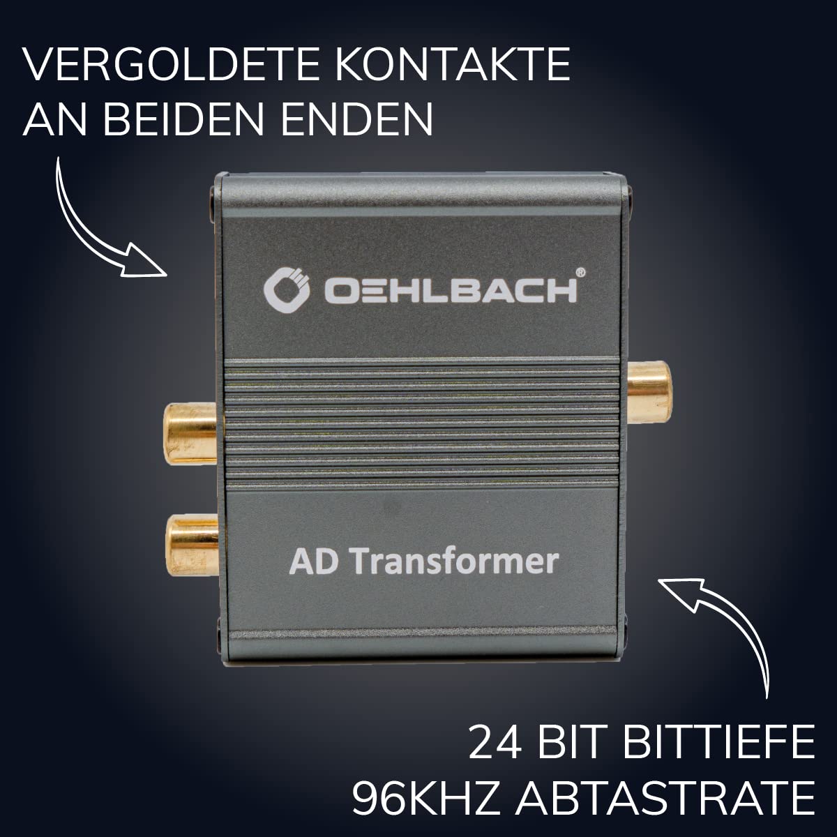 OEHLBACH AD Transformer - Convertisseur de Signal Audio Stéréo Analogique vers Digital Converter (RCA vers RCA coaxial