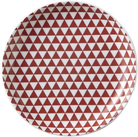 AMK-1747666 Mountain Grate, Red, 6.1 inches (15.5 cm) Square Plate