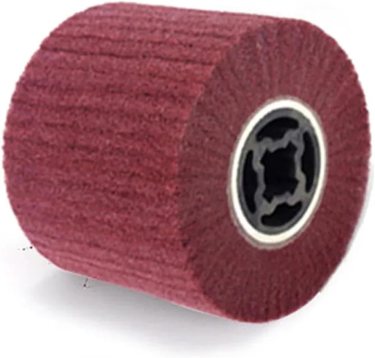 Buffing Wheel 120 * 100 * 19mm Non-Woven Nylon Abrasive Flap Wire Drawing Polishing Burnishing Wheel Deburring Grinding Mirror Finish Tool(Grit 60)