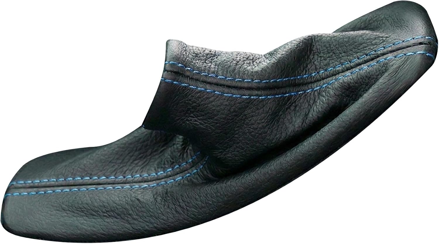 RedlineGoods ebrake Boot Compatible with Toyota Altezza 2001-05. Tailor Made - not Universal. Genuine top-Grade Italian Black Leather with Blue Thread