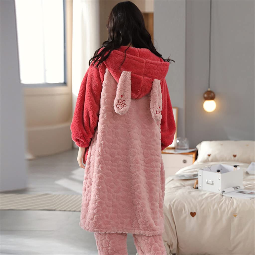 Damskie flanelowe piżamy Zestawy piżam z długim rękawem Bielizna nocna Piżama Piżama Garnitur Loungewear
