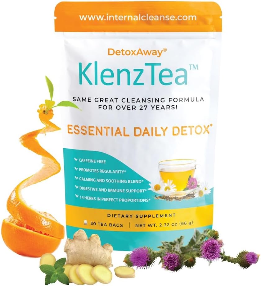 KlenzTea™ - DetoxAway® your Liver, Lymph, Colon & kidney with 14 Carefully-Selected Ingredients. (30 Tea Bags)