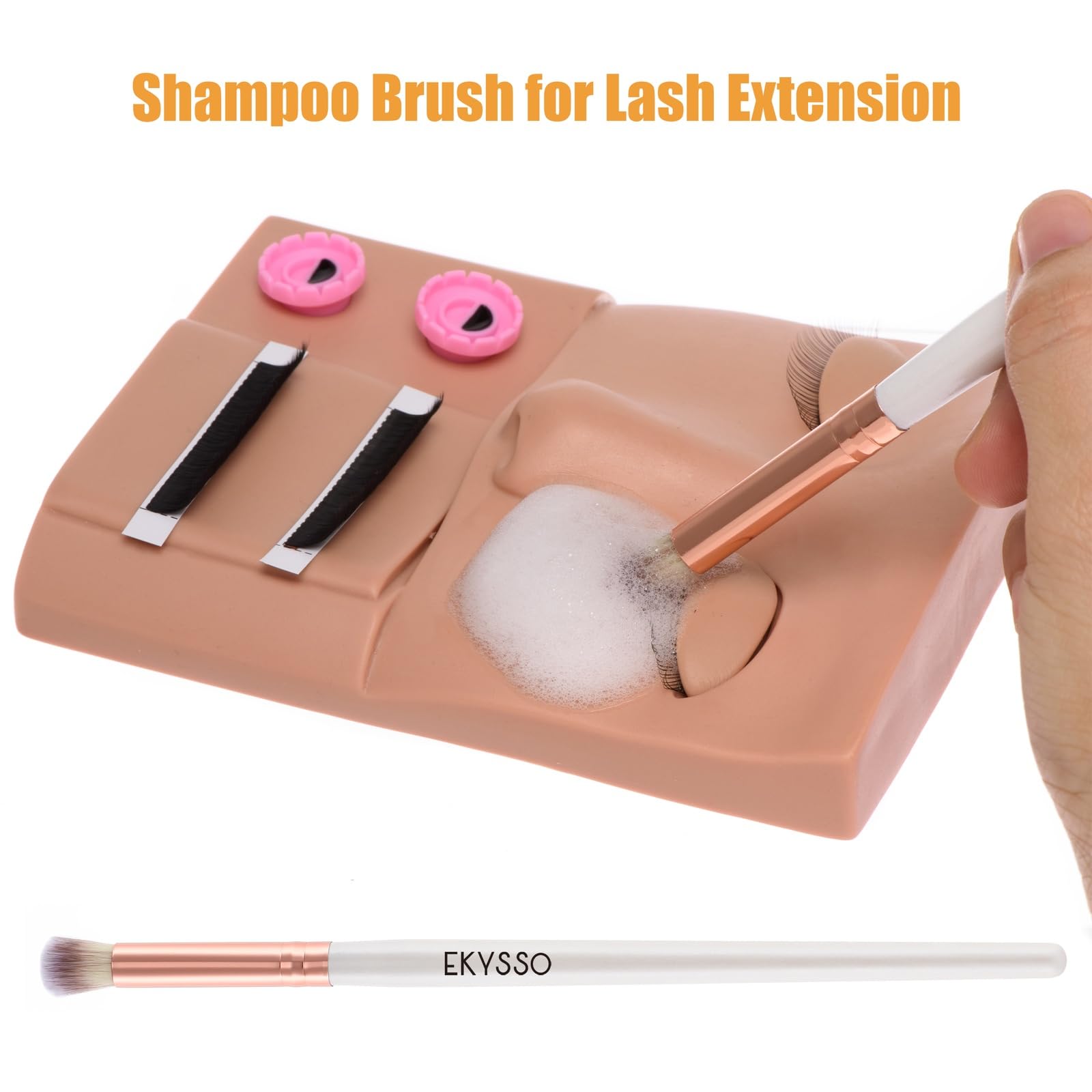 EKYSSO 30 Pieces Lash Brushes Kit for Cleansing, Lash Shampoo Brush, Cleansing Brush for Eyelash Extensions