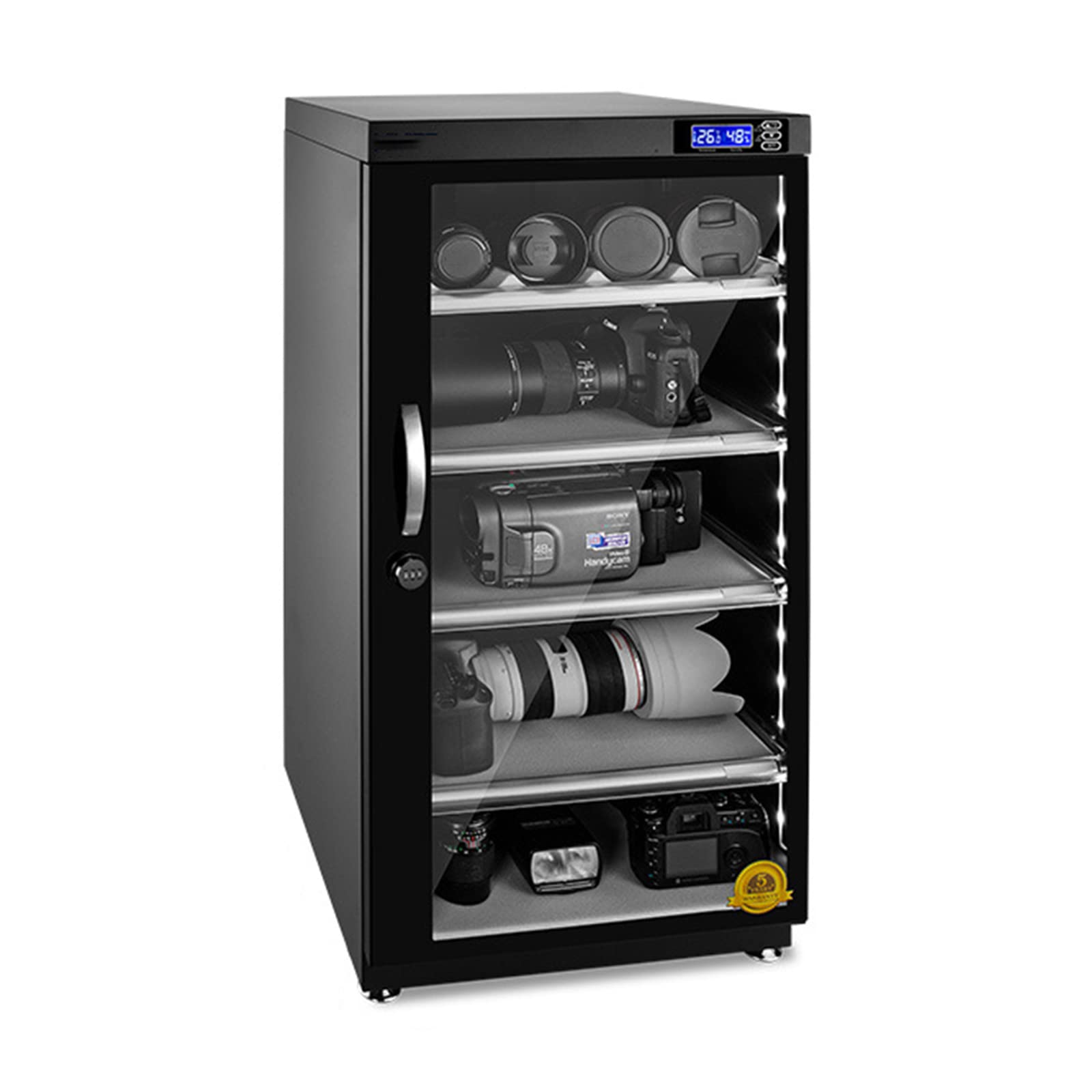 GL-GDD Intelligent Camera Dehumidifier Moisture-Proof Cabinet, Built-In LED Lighting, Energy-Saving Noiseless Storage for Lens Electronic Device