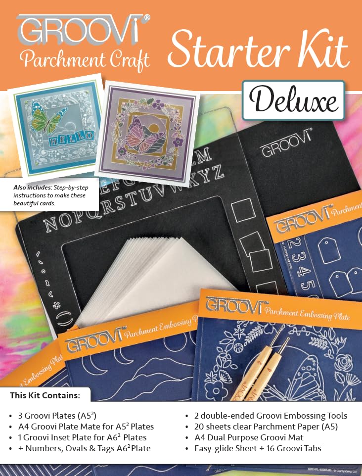 Claritystamp Groovi Plate Deluxe Starter Kit, Craft Kit for Relaxation & Creativity, Beginner & Intermediate - Image 4