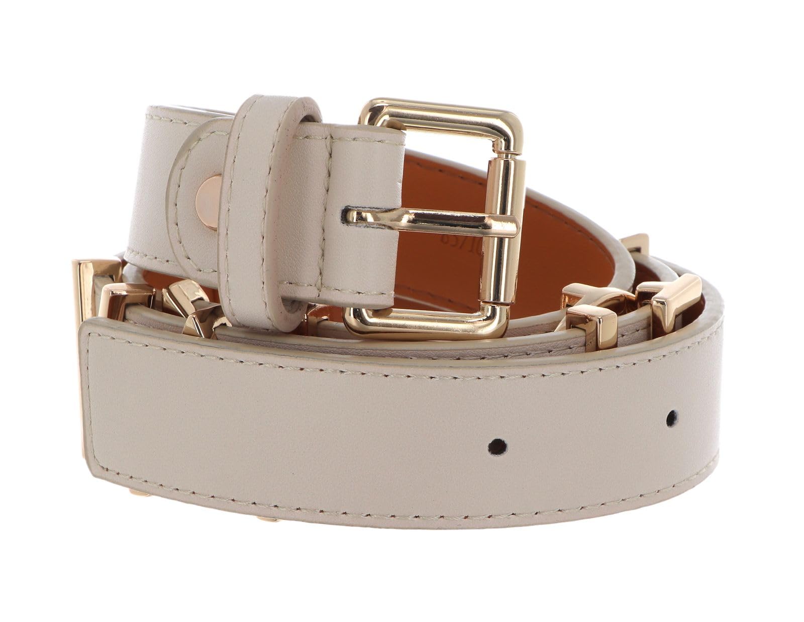VALENTINO, EMMA WINTER (VCS3M257N), CINTURE MAT.PLASTICHE, BELT, ECRU/ORO (Donna)